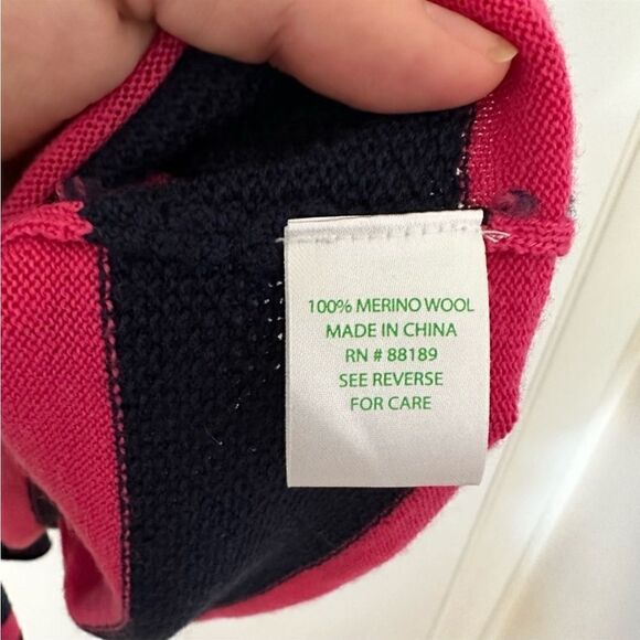 Lilly Pulitzer Navy with Pink Stripe Connie
Merino Wool Sweater Dress - Picture 7 of 10